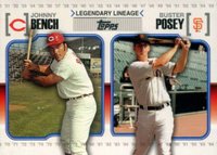 2010 Topps Legendary Lineage #LL74 Buster Posey/Johnny Bench Baseball Card