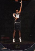 1997 Skybox Z-Force Zebut #6 Tim Duncan Basketball Card