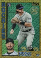 2019 Topps Silver Pack 1984 Chrome Promo  #16 Brendan Rodgers Gold Refractor Baseball Card