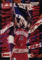 1996 Fleer Thrill Seekers #5 Allen Iverson Basketball Card