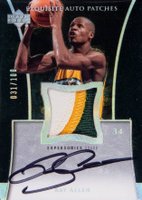 2004 UD Exquisite Collection Autograph Patches #AP-RA Ray Allen Basketball Card