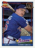 1991 Topps Desert Shield #742 Tommy Gregg Baseball Card