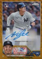 2023 Topps Chrome Update Autograph #ACAV Anthony Volpe Gold Wave Baseball Card