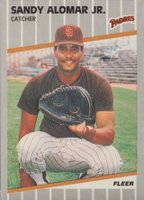 1989 Fleer Glossy #300 Sandy Alomar Jr. Baseball Card
