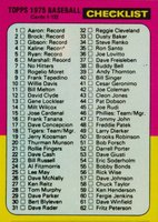 1975 Topps #126 Checklist (1-132) Baseball Card