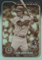 2024 Topps Chrome #16 Pete Crow-Armstrong Sepia Refractor Baseball Card