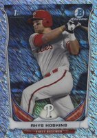 2014 Bowman Draft Picks #CDP122 Rhys Hoskins Chrome-Shimmer Refractor Baseball Card