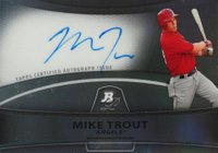 2010 Bowman Platinum Prospect Autograph #BPAMT Mike Trout Refractor Baseball Card