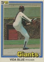 1981 Donruss #433 Vida Blue Baseball Card