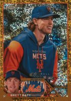 2023 Topps Chrome #204 Brett Baty SP-Gold Speckle Refractor Baseball Card