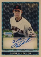 2009 Bowman Chrome Draft Picks & Prospects #BDPP86 Zack Wheeler Autograph-Superfractor 1/1 Baseball Card
