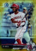 2017 Bowman Draft #BDC95 Jo Adell Chrome-Batting-Gold Refractor Baseball Card