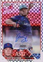 2023 Topps Chrome Update 2023 All-Star Game Autograph #JST Justin Steele X-Fractor Baseball Card