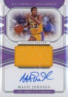2021 Panini National Treasures Clutch Factor Signature Materials #MJO Magic Johnson Basketball Card