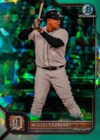 2022 Bowman Chrome Sapphire Edition #88 Miguel Cabrera Aqua Baseball Card