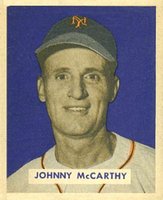 1949 Bowman #220 Johnny McCarthy Baseball Card