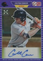 2021 Leaf Pro Set Metal 1989 Pro Set Autographs #PACC1 Colton Cowser Purple Baseball Card