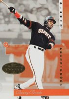 1996 Leaf Signature #89 Barry Bonds Gold Press Proof Baseball Card