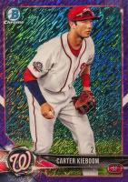 2018 Bowman Chrome Prospects #BCP192 Carter Kieboom Purple Shimmer Baseball Card