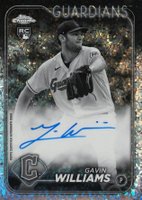 2024 Topps Chrome Rookie Autographs #RAGW Gavin Williams Black & White Mini Diamond Refractor Baseball Card