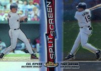 1999 Finest Split Screen #SS5 Cal Ripken/Tony Gwynn Refractor/Non-Refractor Baseball Card