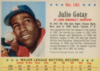 1963 Post Cereal #161 Julio Gotay Hand Cut Baseball Card