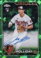 2024 Topps Chrome Sapphire Chrome Sapphire Autographs #CSAJH Jackson Holliday Green Baseball Card