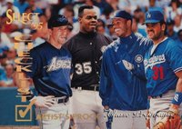 1995 Select Artist's Proof #250 Jeff Bagwell/Frank Thomas/Ken Griffey Jr./Mike Piazza Checklist Baseball Card