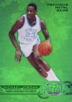 2011 Fleer Retro Precious Metal Gems #PM-1 Michael Jordan Green Basketball Card