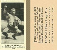 1916 Weil Baking Co. #155 Wally Schang Baseball Card