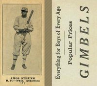 1916 Gimbels #171 Amos Strunk Baseball Card