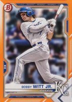 2021 Bowman Draft #BD47 Bobby Witt Jr. Orange Baseball Card