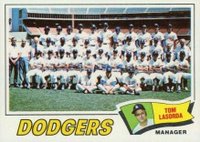 1977 Topps #504 Los Angeles Dodgers Team Baseball Card