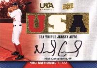 2009 Upper Deck USA Baseball 18U National Team Triple Jersey Autographs #NC Nick Castellanos Baseball Card