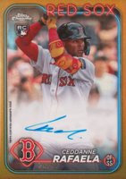 2024 Topps Chrome Rookie Autographs #RACR Ceddanne Rafaela Gold Refractor Baseball Card