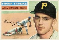 1956 Topps #153w Frank Thomas White Back Baseball Card