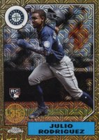 2022 Topps Silver Pack 1987 Chrome Promo #T87C30 Julio Rodriguez Update-Gold Refractor Baseball Card