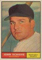 1961 Topps #259 John Schaive Baseball Card