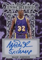 2024 Leaf Decadence Inscribed Autographs #IMJ3 Magic Johnson Purple Basketball Card