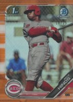 2019 Bowman Draft #BDC131 Rece Hinds Chrome-Orange Refractor Baseball Card