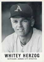 1960 Leaf #71 Whitey Herzog Baseball Card