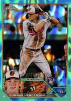 2023 Topps Chrome #2 Gunnar Henderson Aqua Lava Refractor Baseball Card