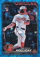 2024 Topps Update #US50 Jackson Holliday Blue Holo Foilboard Baseball Card
