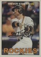 2016 Topps Heritage #707 Trevor Story Action Baseball Card