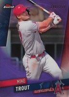 2019 Finest #25 Mike Trout Purple Refractor Baseball Card