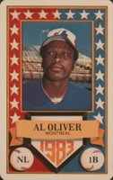 1983 Perma-Graphics All-Star Credit Cards # Al Oliver Baseball Card