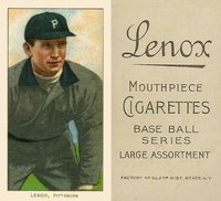 1909 White Borders Lenox-Black #279 Tommy Leach Bending Over Baseball Card