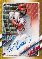 2021 Topps Chrome Rookie Autographs #RAJA Jo Adell Gold Wave Refractor Baseball Card