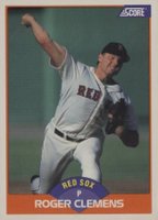 1989 Score #350 Roger Clemens 778 Wins Baseball Card