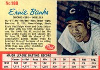 1962 Post Cereal #188 Ernie Banks Baseball Card